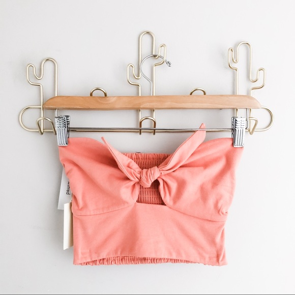 NWT Wilfred Knotted Crop Tank XS Coral - Picture 1 of 5